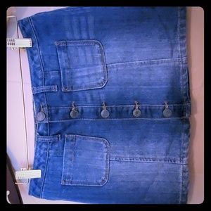 Blue Jean Button Up Skirt by So